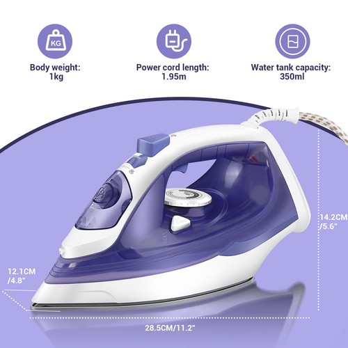 Steam iron 2400w temperature - steam,